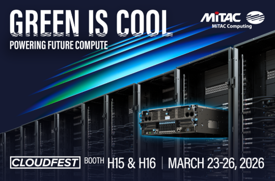 MiTAC Computing leads with AI-ready, OCP-compliant and liquid cooling innovations at CloudFest 2026
